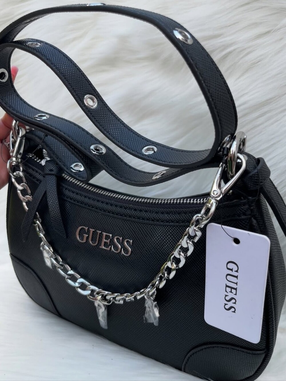 GUESS Chain Shoulder Handbag - Picture 3 of 5